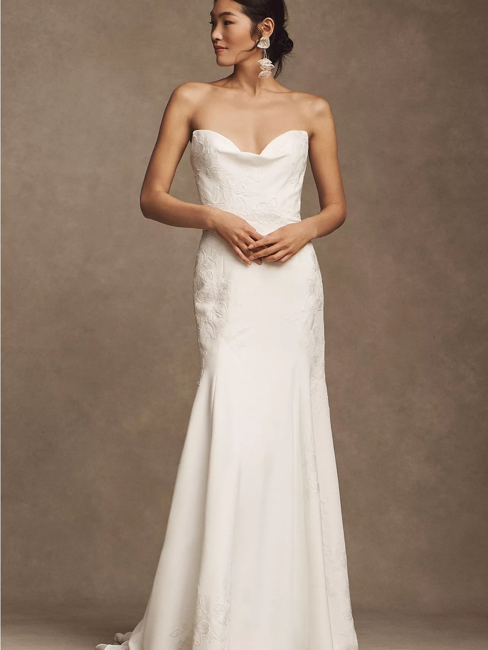 Jenny Yoo Naomi Strapless Crepe Wedding Gown